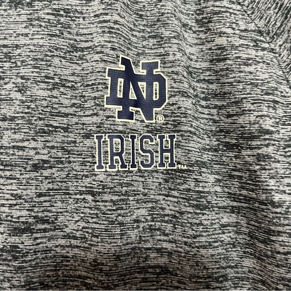 Colosseum Gray Notre Dame Quarter Zip Popover Size Medium NWT - Picture 2 of 10